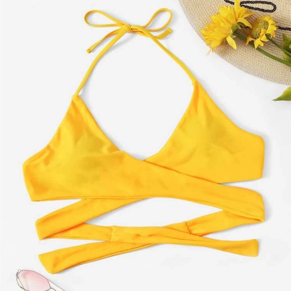 Two bikini tops